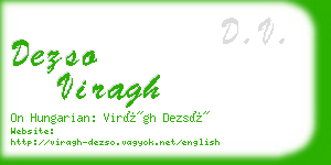 dezso viragh business card